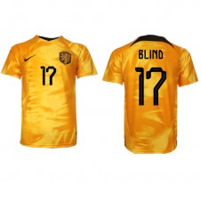 Nederländerna Daley Blind #17 Hemmatröja VM 2022 Korta ärmar
